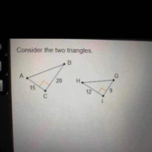To prove that the triangles are similar by the SAS

similarity theorem, it needs to be shown that