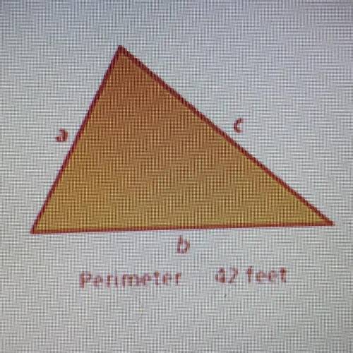 use the triangle shown. a. write a formula for the perimeter p of the triangle. b. solve the formul