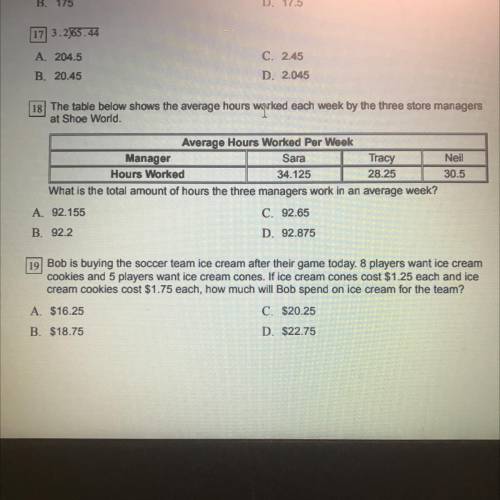 Can y’all help me on question 18
