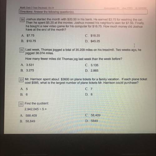 Can y’all help me on question 21