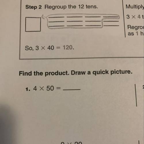 Find the product. Draw a quick picture.