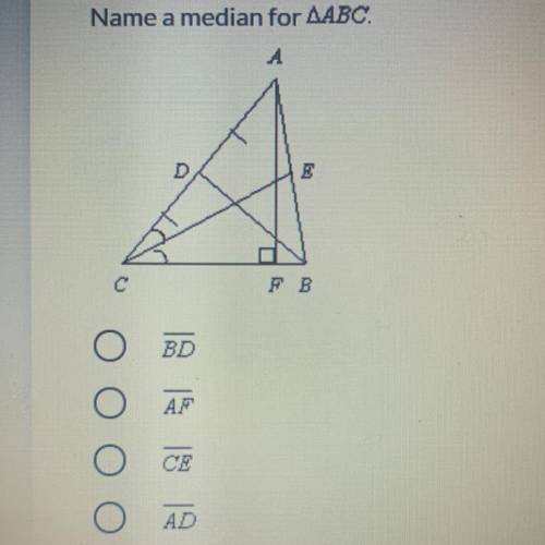 Name a median for AABC.