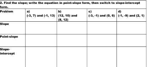 please answer all the questions! also show work and specify which answers belong to which problems/