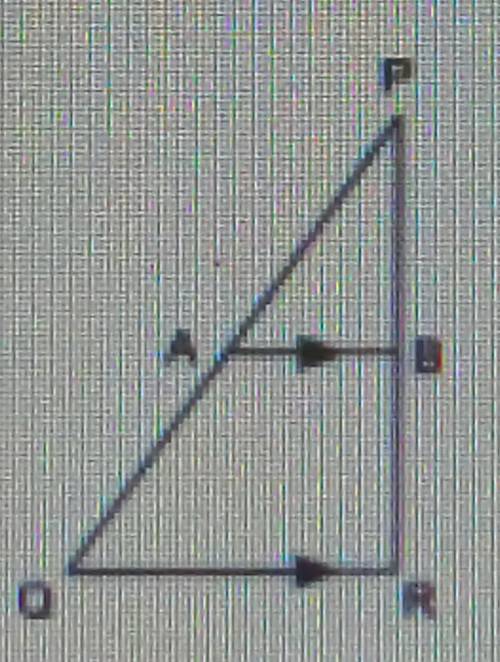 PLEASE HELP ASAP 30 POINTS IF YOU HELPThe figure shows triangle PQR and line segment AB, whi