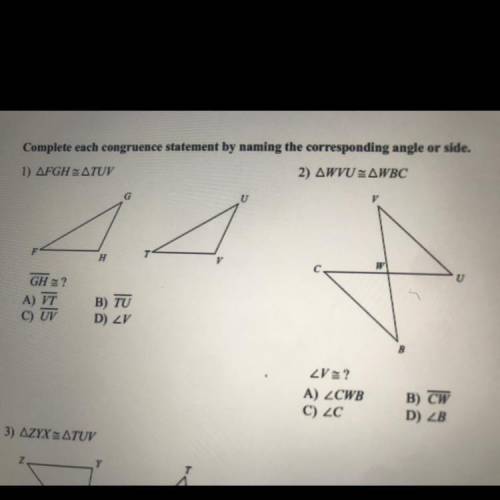 Congruent parts of congruent triangles
Please help me with this!