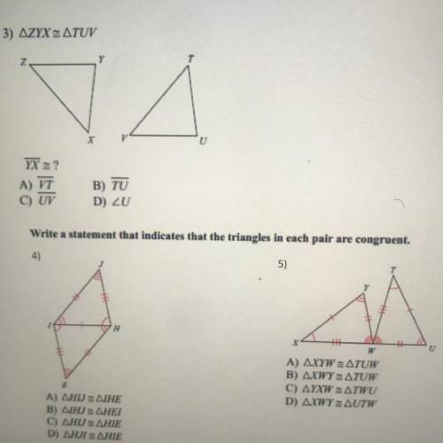 Please help me with these 3 questions!!