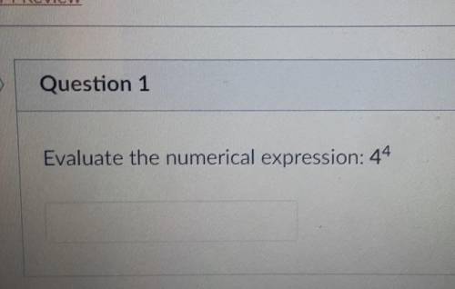 Evaluate the numerical expression 44.