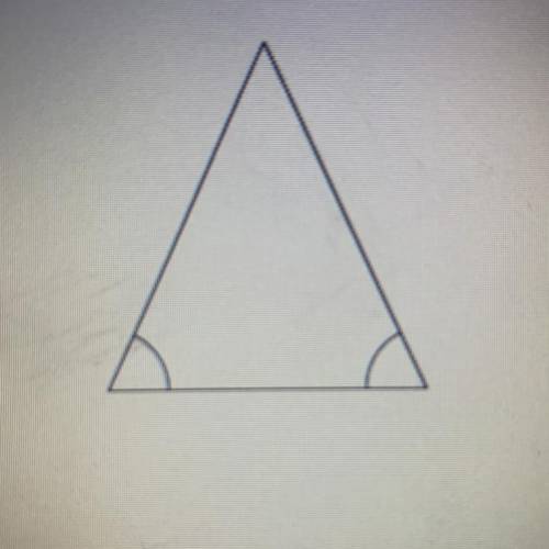 What MUST be true about the triangle

A) the triangle is right 
B) the triangle is scalene 
C) the