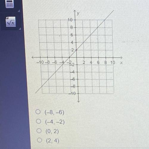 What is the solution to the system that is created by the equation y = 2x+10 and the graph shown b