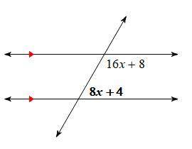 Double Points
Give the measure of the bolded angle. (8x+4)