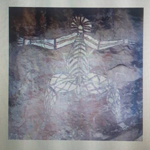 Look at this image. This rock painting comes from what region?

A. AfricaB. North America C. Ocean
