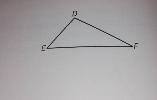 Pt triunghiul DEF, din figura alăturată, Stabiliți valoarea de adevăr propozițiilor

a latura opus