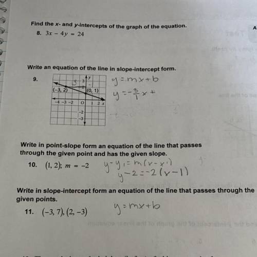 I need help with 8, 9, and 11