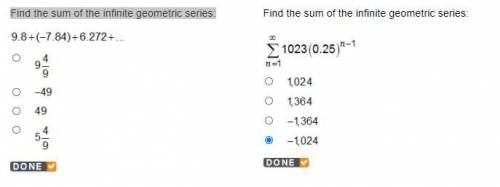 Find the sum of the infinite geometric series: