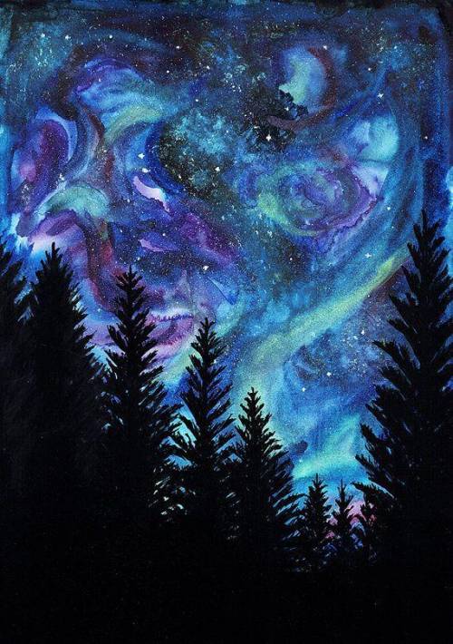 A painting of the night sky. Honest feed back