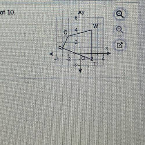 Use the graph at the right. Find the vertices of the image of QRTW for a dilation with center (0,0)