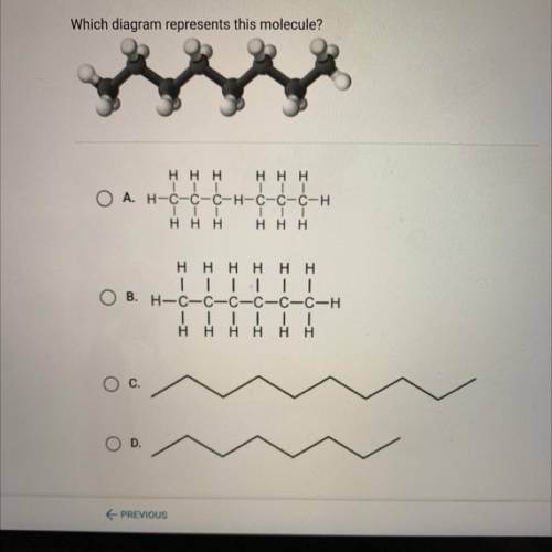 Please someone help :(
Which diagram represents this molecule