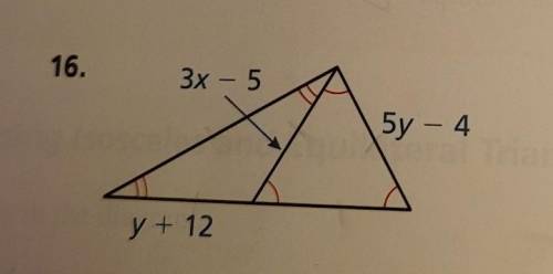 Find the values if x and y.
