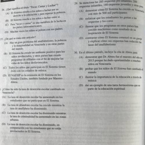 Does anyone know where I can get all the answers for the AP Spanish culture exam? (Don’t answer if