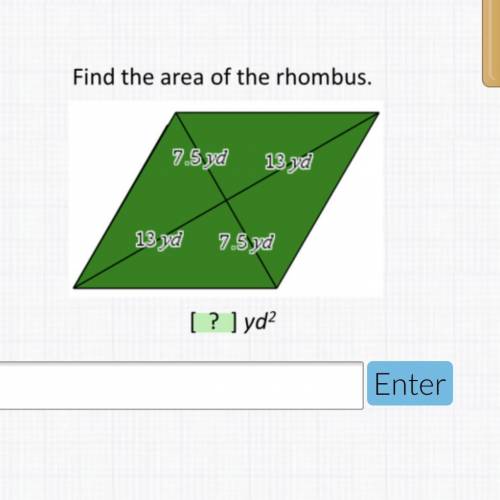 Find the area of the rhombus. How do I do it?