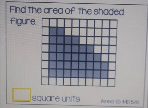 Find the area of the shaded figure I square units