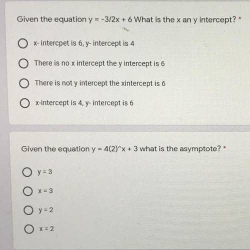 What the answer the those to questions