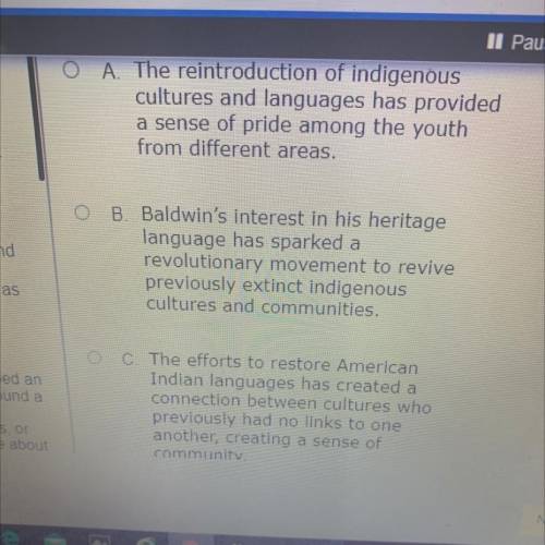 Which statement explains how baldwins career has impacted tribal communities?