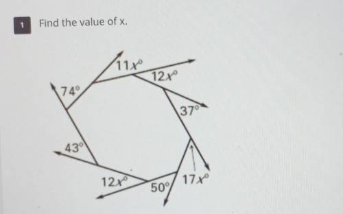 Find the value of x. helpp!!