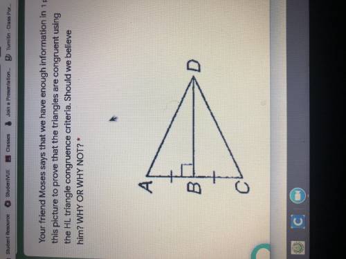 This is Geometry wanna known if the is HL congruent criteria