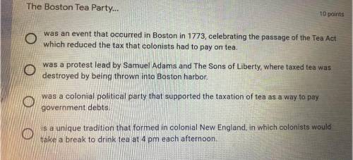 The Boston Tea Party..........
