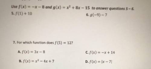 Need help with 5 and 6 first one to answer gets brainliest