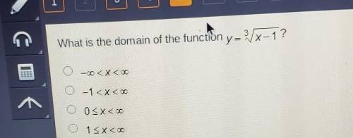 What is the domain of the function y=x-1