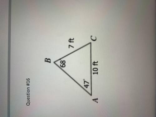 I would love some help! Thank you!!

Based on the measurements shown on triangle ABC, AB must be?