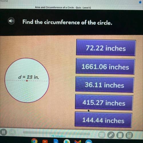 Find the circumference of the circle