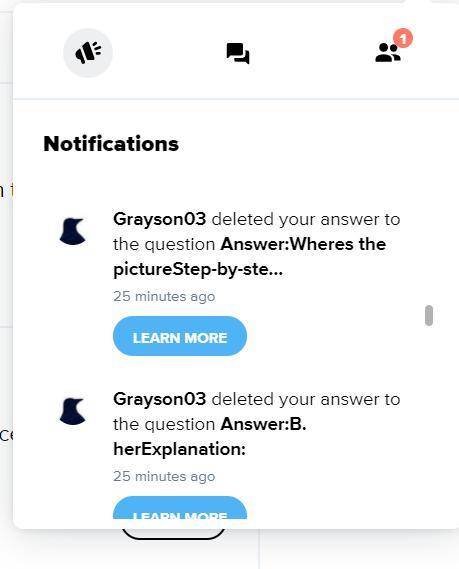 Who T.F is Grayson03 he deleted all question I answer. This B$