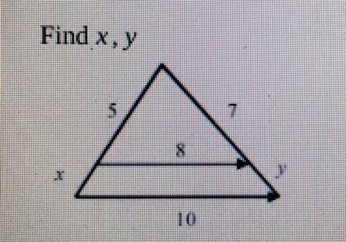 Solve the following problem: Find x, y