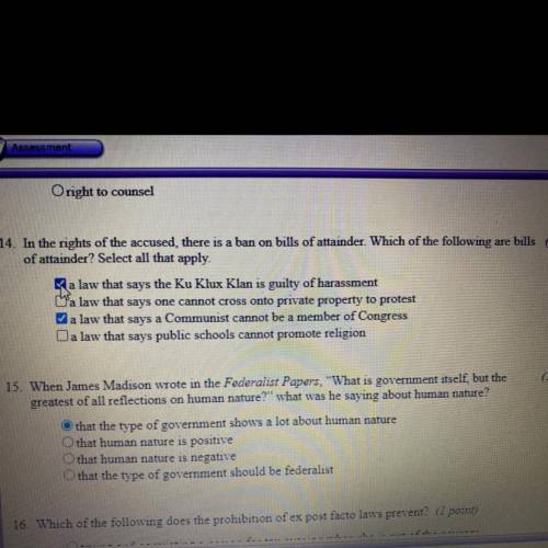 Anyone wanna help double check my answers ? For question 14