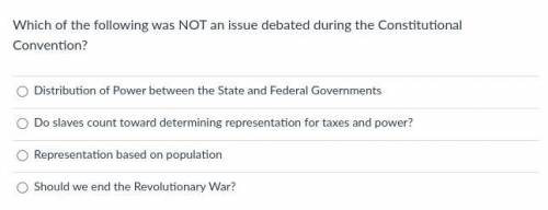 Which of the following was NOT an issue debated during the Constitutional Convention?