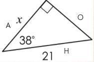 Solve the right angle trig problem.