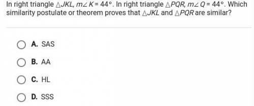 This is geometry witch theorem or postulate proves these two triangles are similar