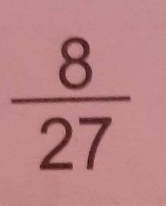 Find the exponential form of 8/27