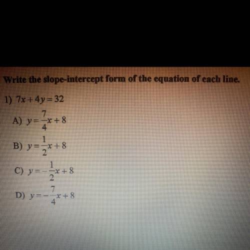 Write the slope-intercept form of the equation of each line.
Pls helpppp