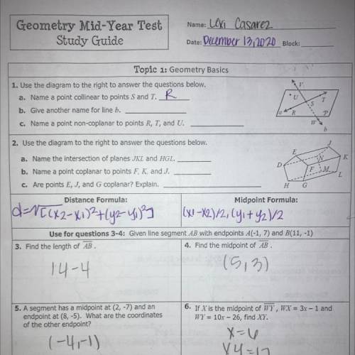 Geometry mid year test 
study guide
can you help me with topic 1; geometry basic