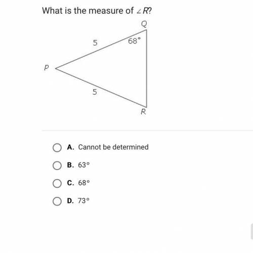 What is the measure of < R