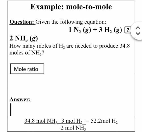 How many moles of H2 are needed to produce 34.8 moles of NH3?