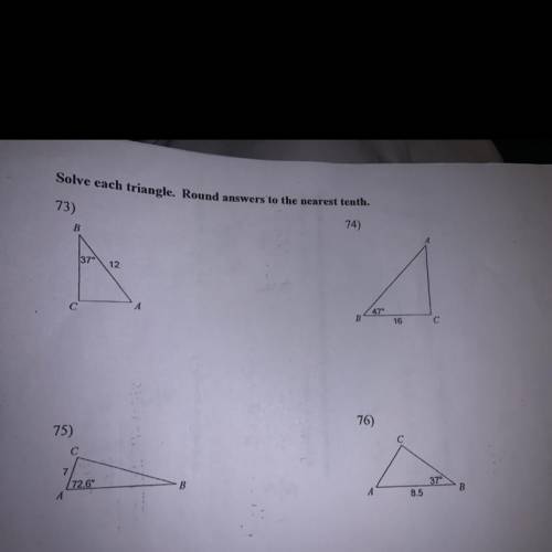 How to solve all of these triangles