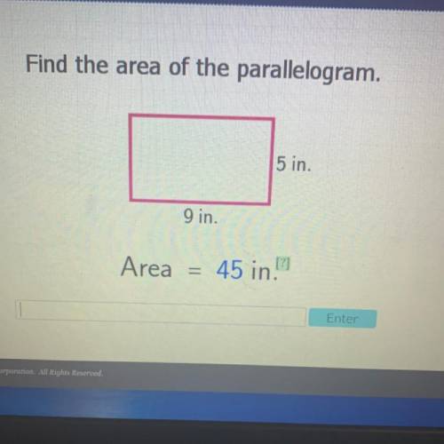 ￼ASAP HELP ME 
Find the area of the parallelogram