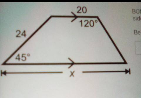 What is the length of the missing side of the trapezoid?