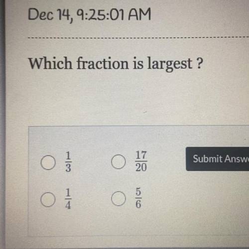 Which fraction is the largest?
