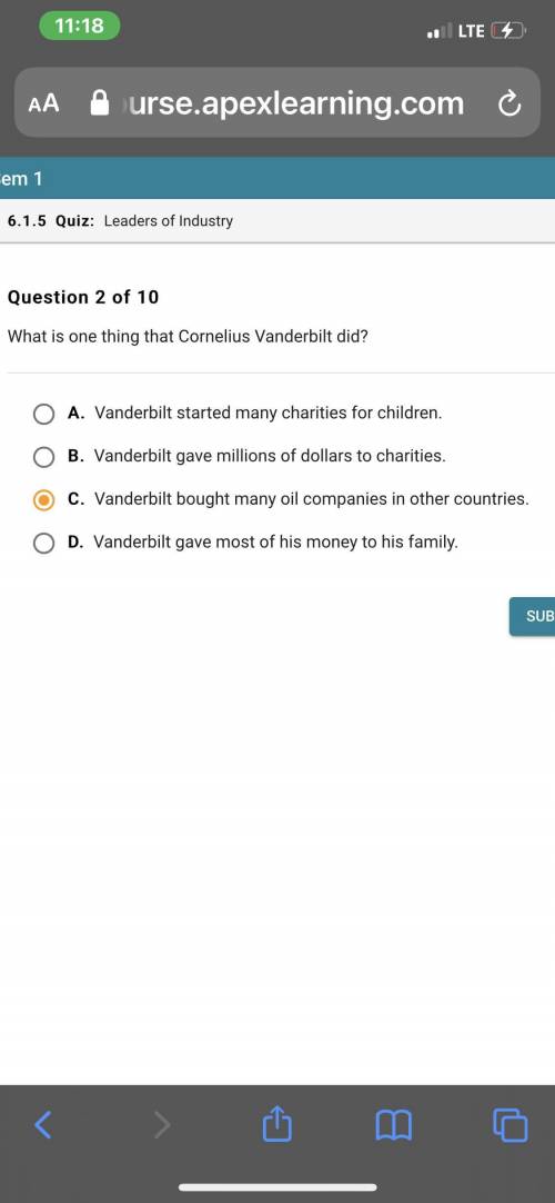 What is one thing that Cornelius Vanderbilt did